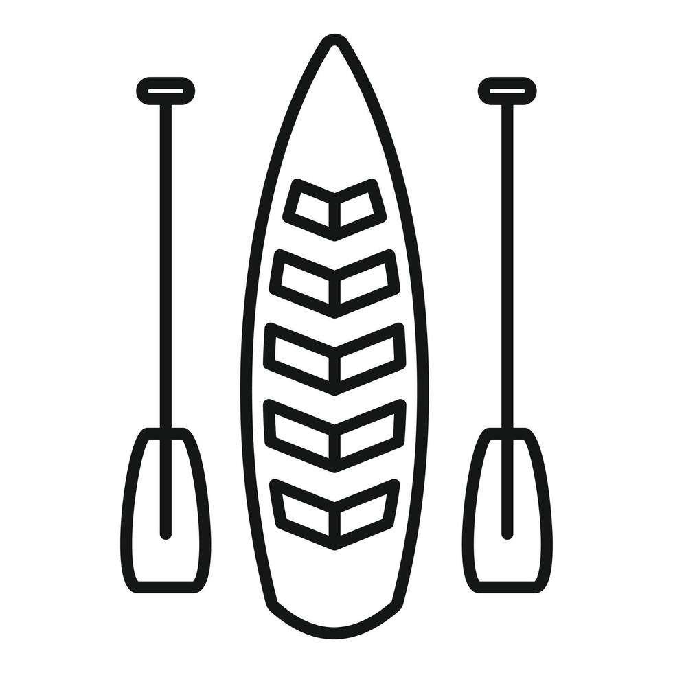 Sup paddleboard icon outline vector. Paddle board vector