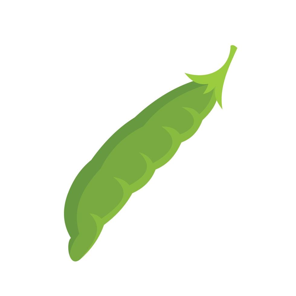 Peas plant icon flat isolated vector