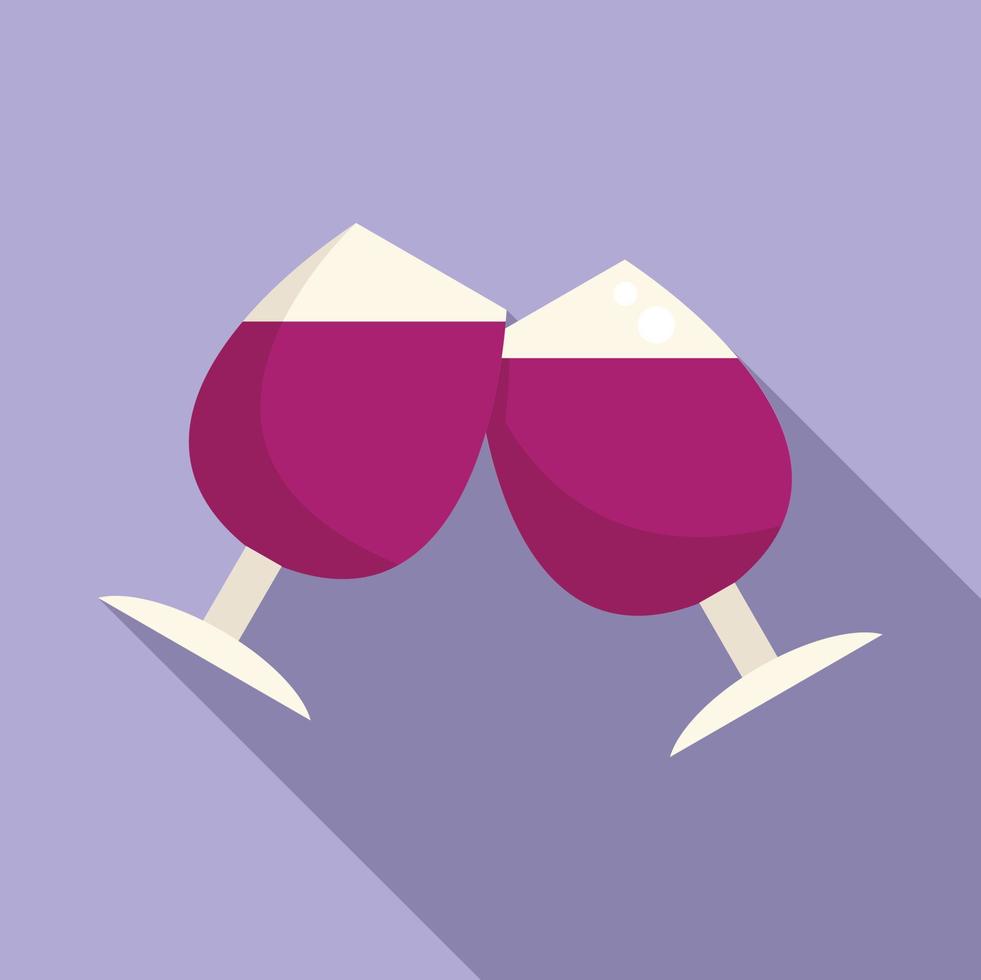 Wine drink icon flat vector. Party beer vector