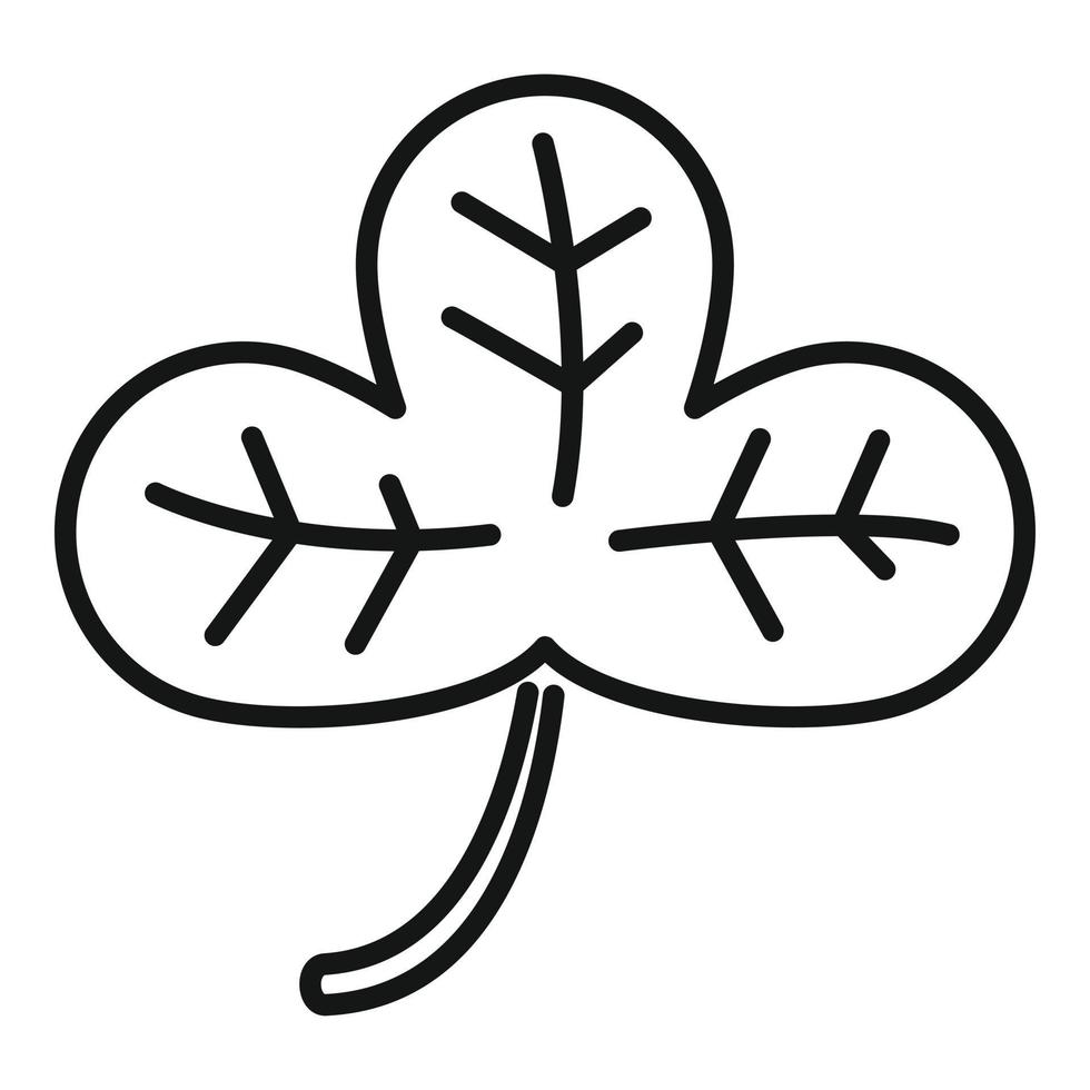 Clover tag icon outline vector. Ireland day vector