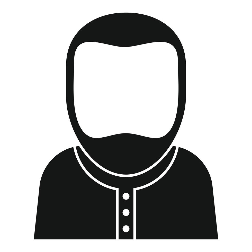 Bearded man icon simple vector. Adult age vector