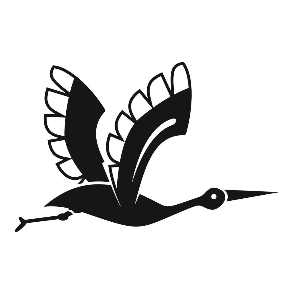 icono de cigüeña ciconiidae vector simple. pájaro bebé