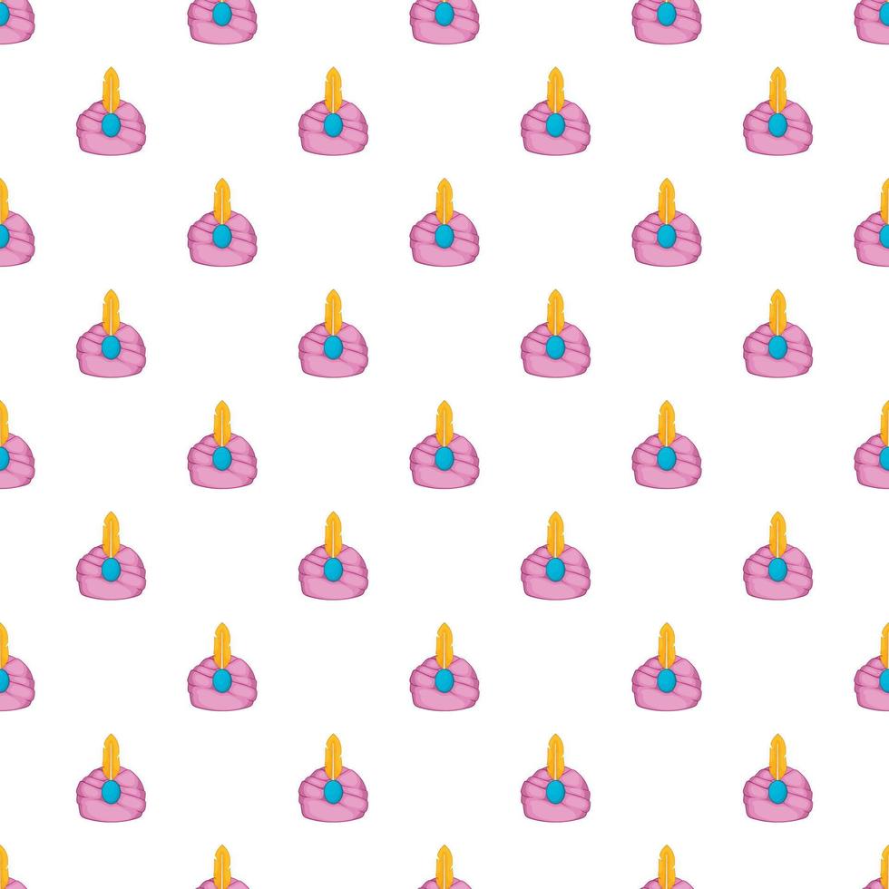 Turban indian pattern, cartoon style vector