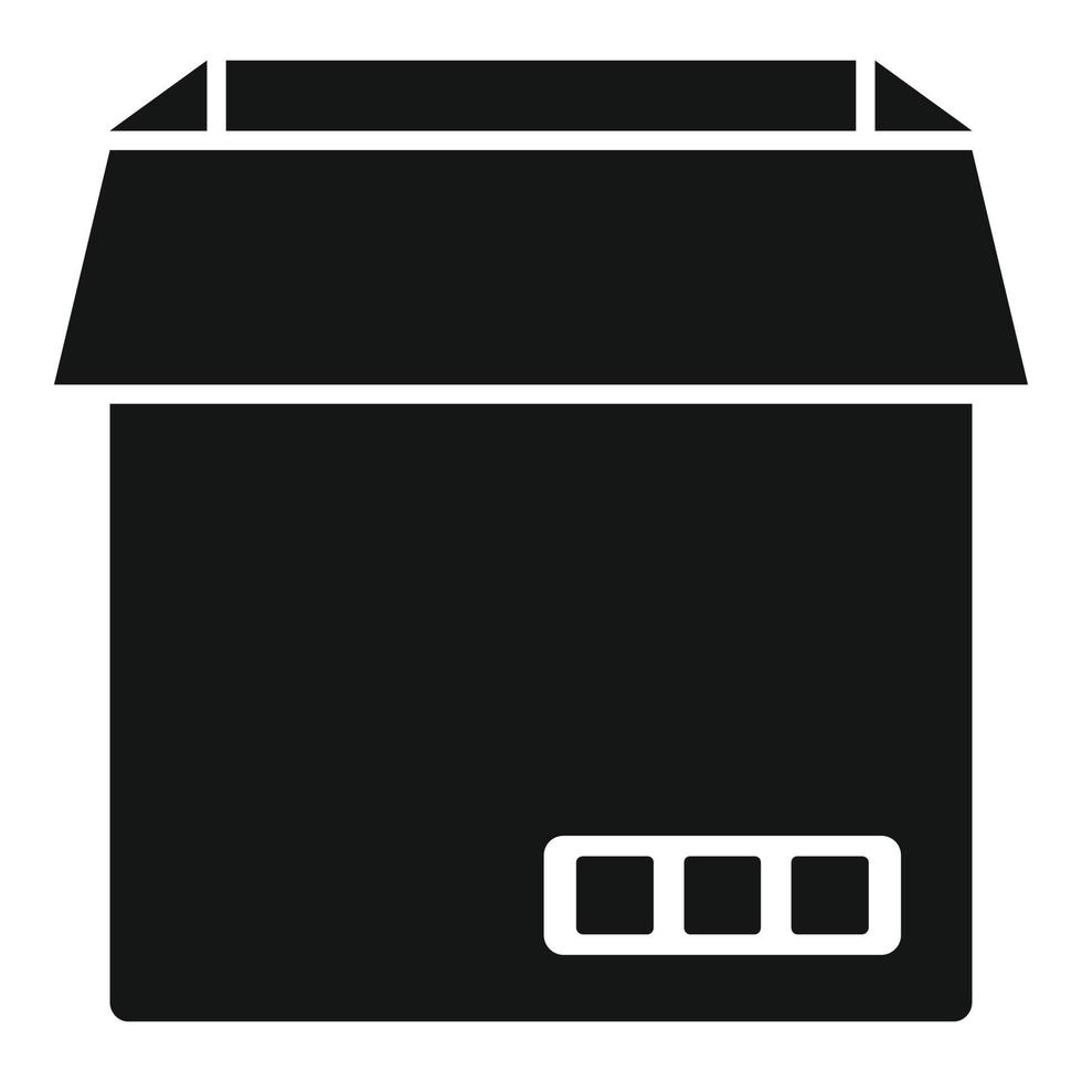 Service box icon simple vector. Carton delivery vector