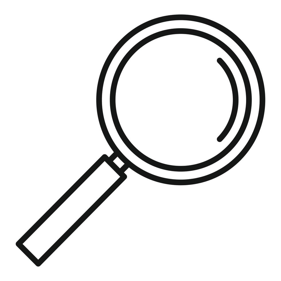 Focus magnifier glass icon outline vector. Work target vector