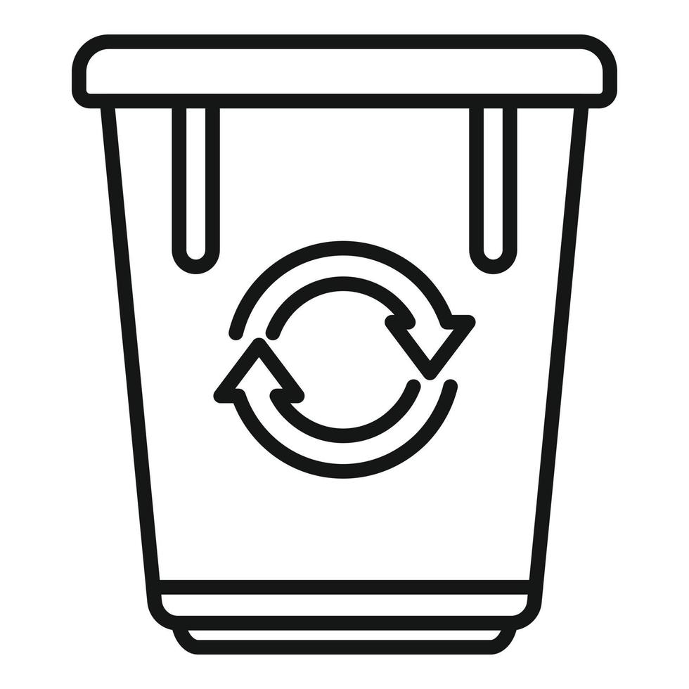 Recycle eco bag icon outline vector. Ocean waste vector