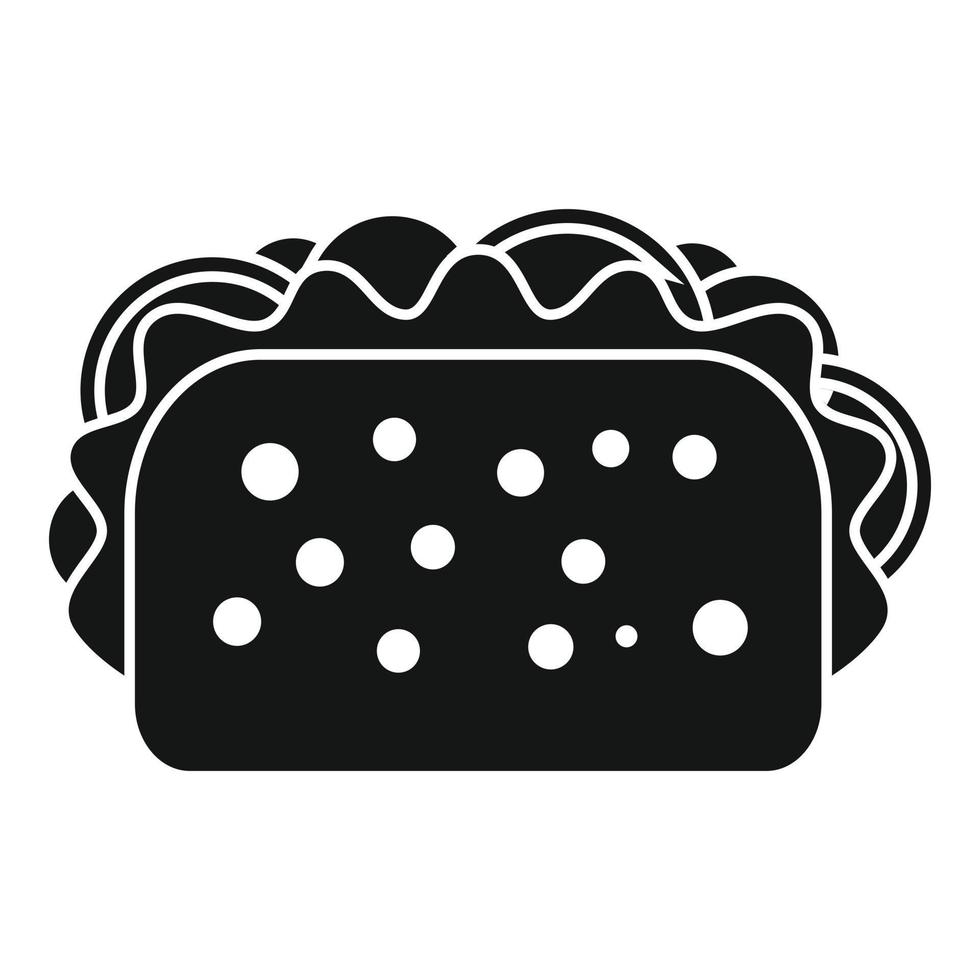 Cactus taco icon simple vector. Mexican food vector