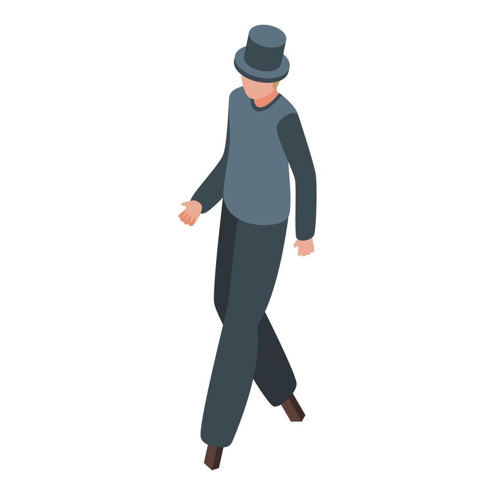 Walking stilt icon isometric vector. Leg clown vector