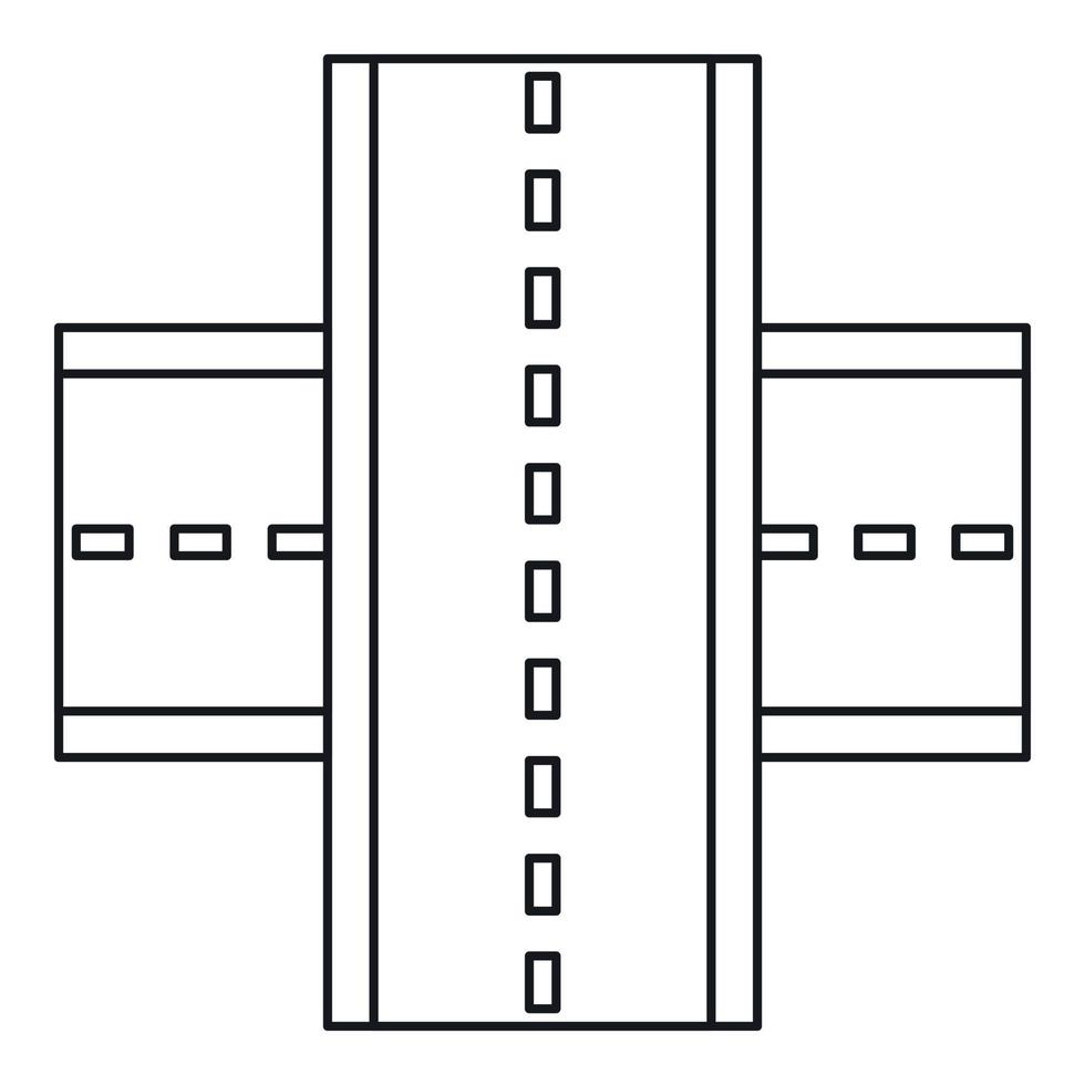 Multiple level highway icon, outline style vector