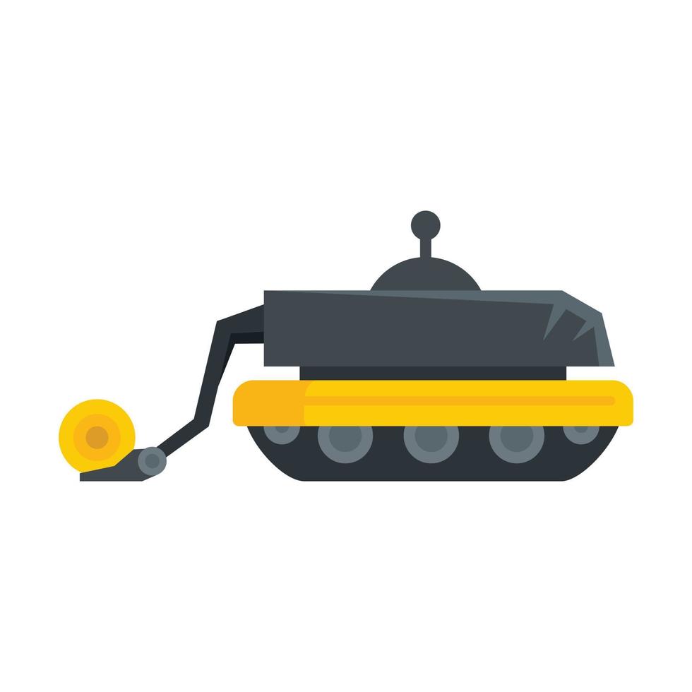 Smart agricultural robot icon flat isolated vector