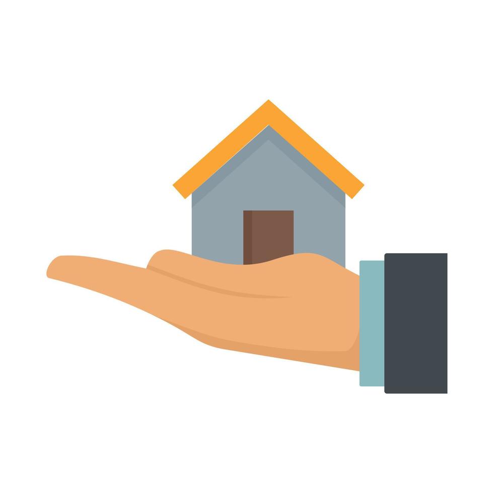 Leasing home icon flat isolated vector
