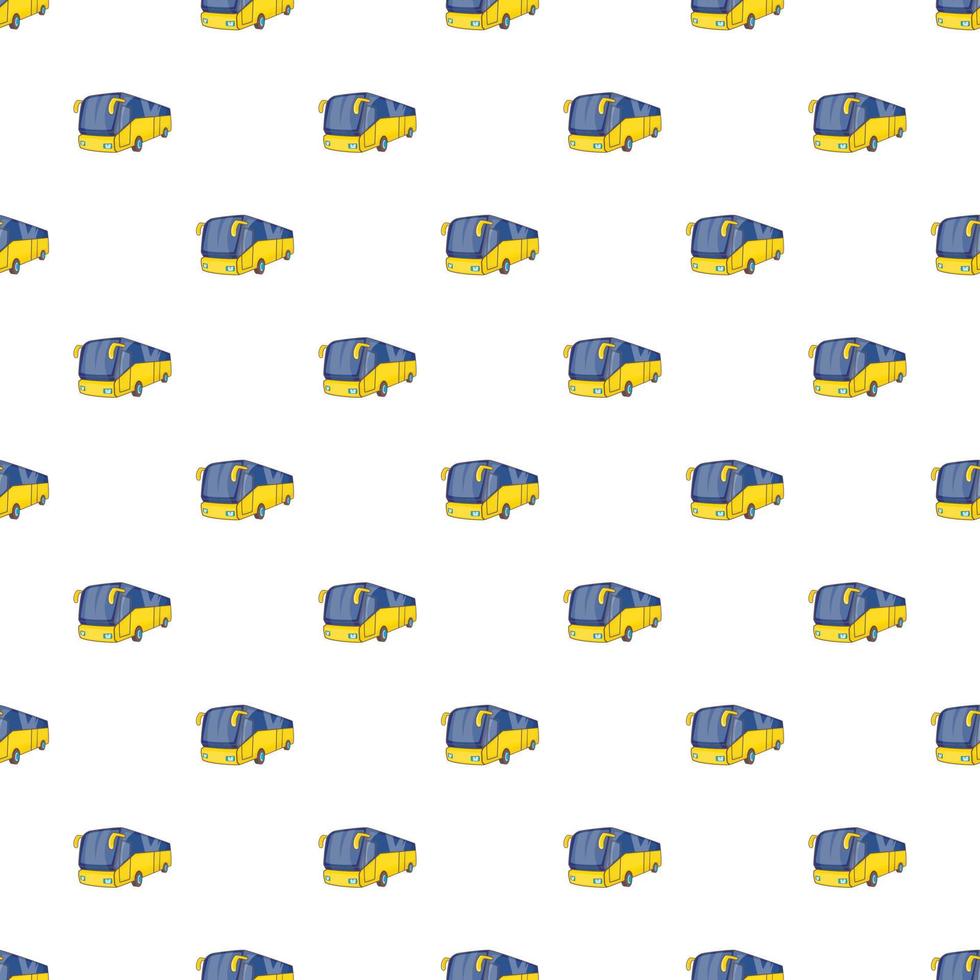 Bus pattern, cartoon style vector