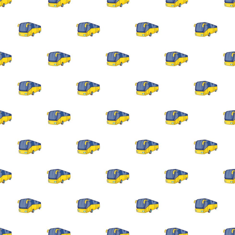 Bus pattern, cartoon style vector