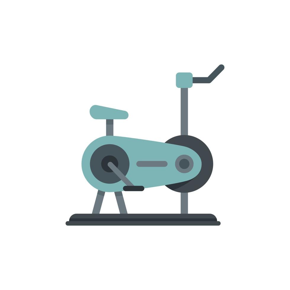Cardio exercise bike icon flat isolated vector