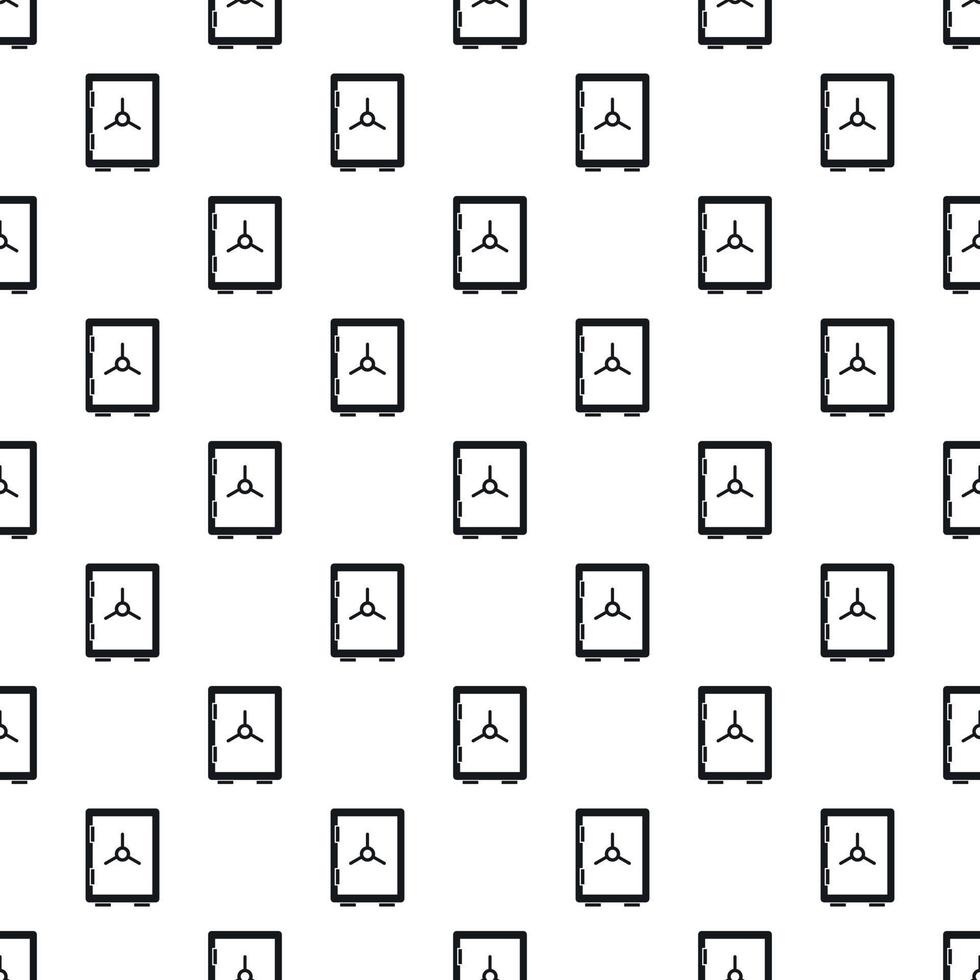 Safety deposit box pattern, simple style vector