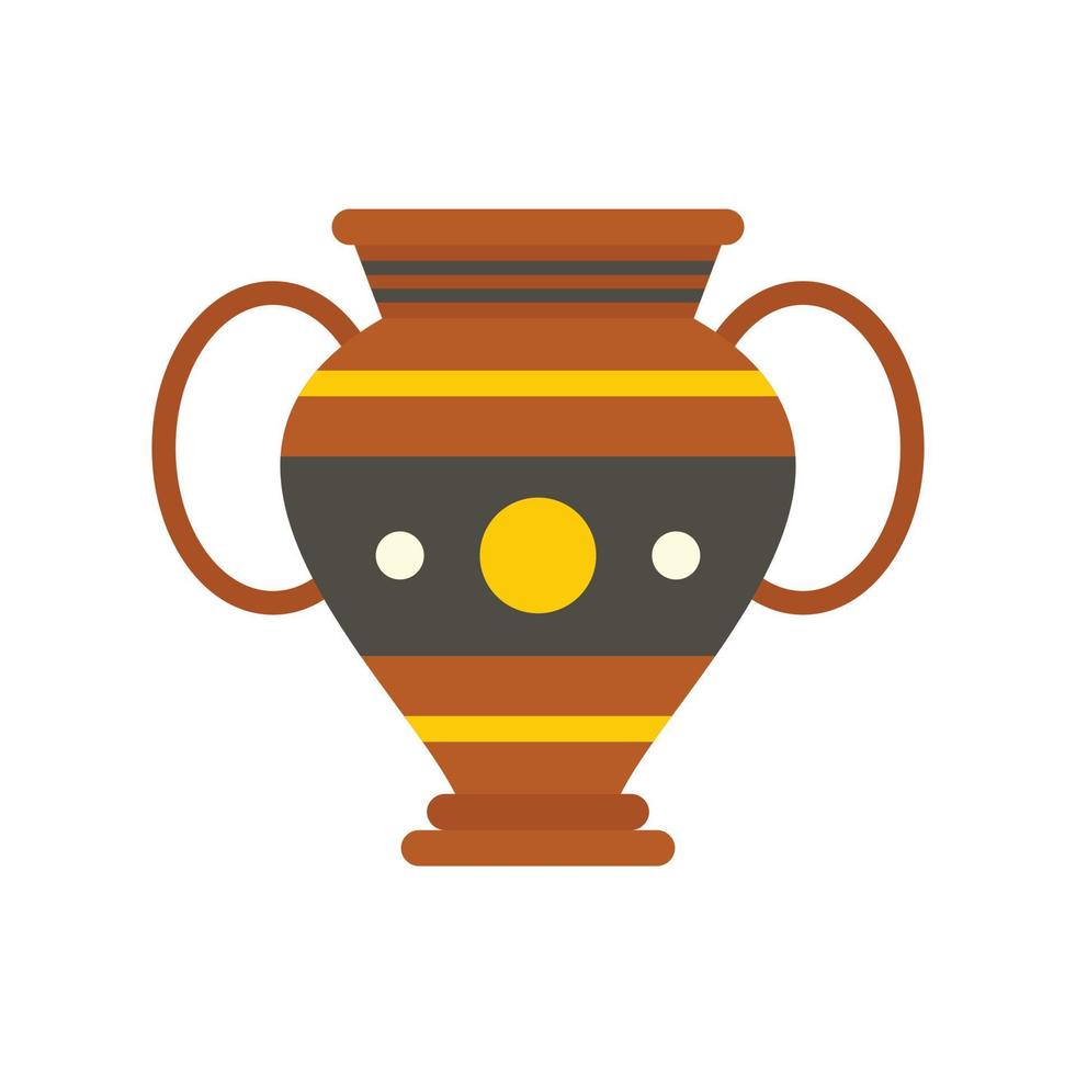 Egypt vase icon flat isolated vector