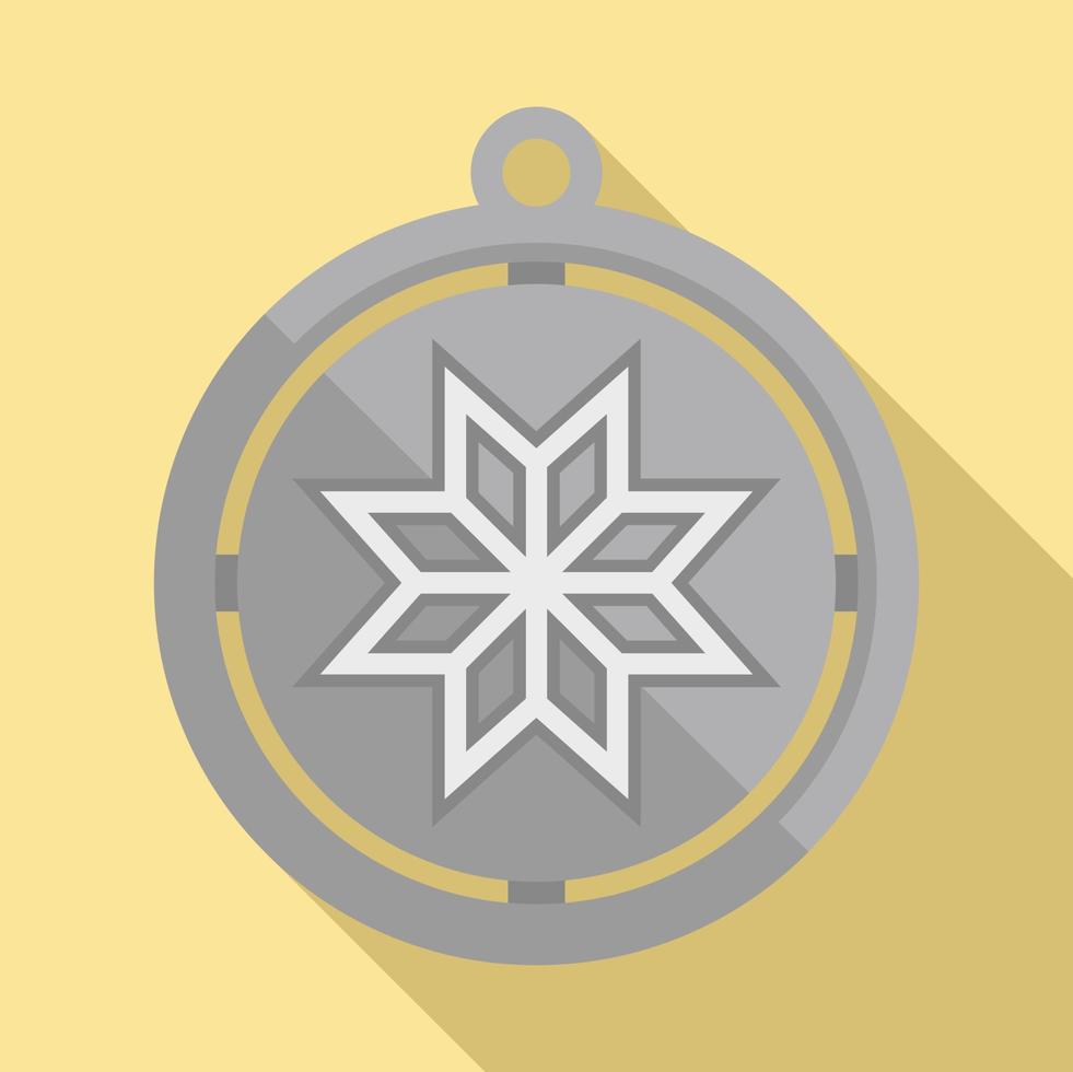 Luck amulet icon flat vector. Esoteric bead vector