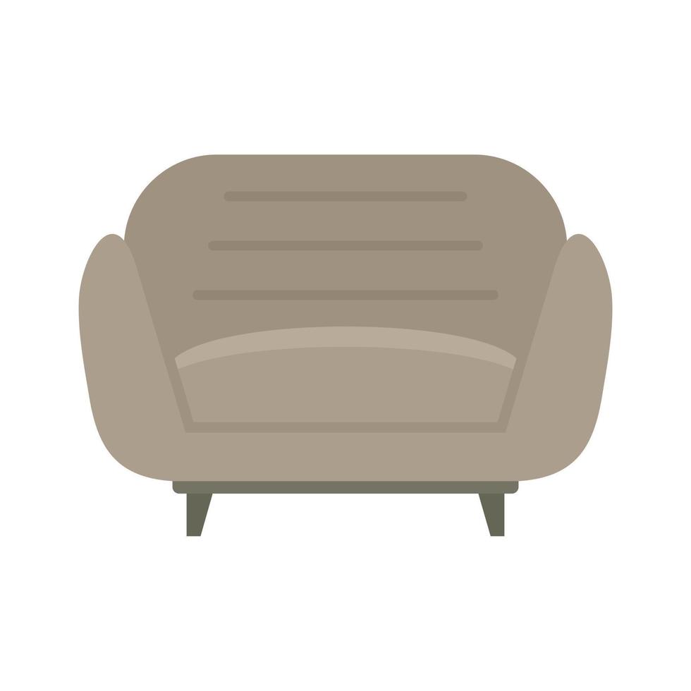 diseño sillón icono plano aislado vector