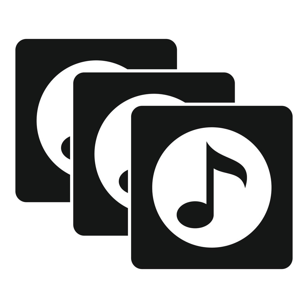 Playlist song album icon simple vector. Music list vector