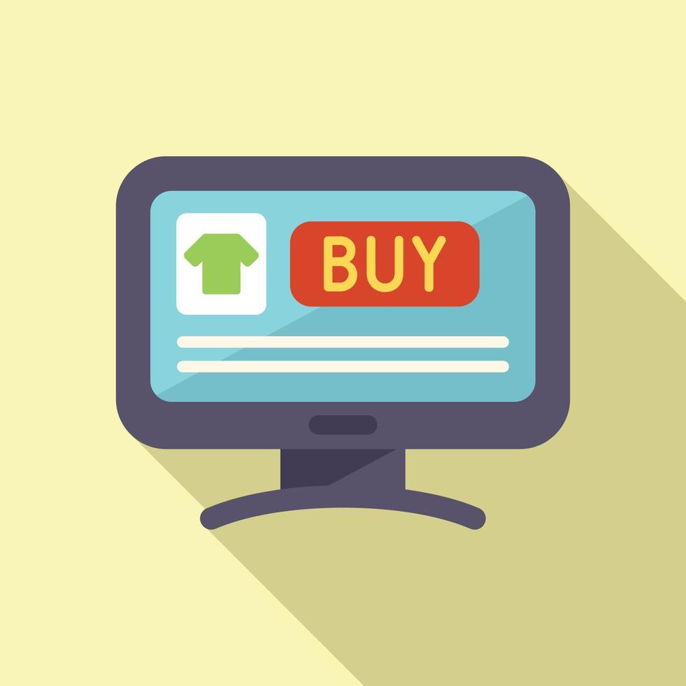 Buy cloth icon flat vector. Internet store vector