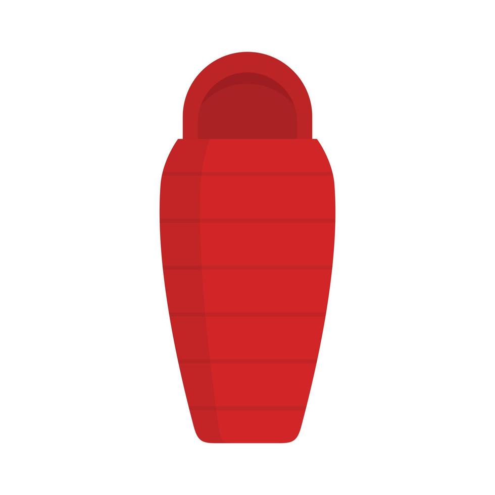 Camp sleeping bag icon flat isolated vector