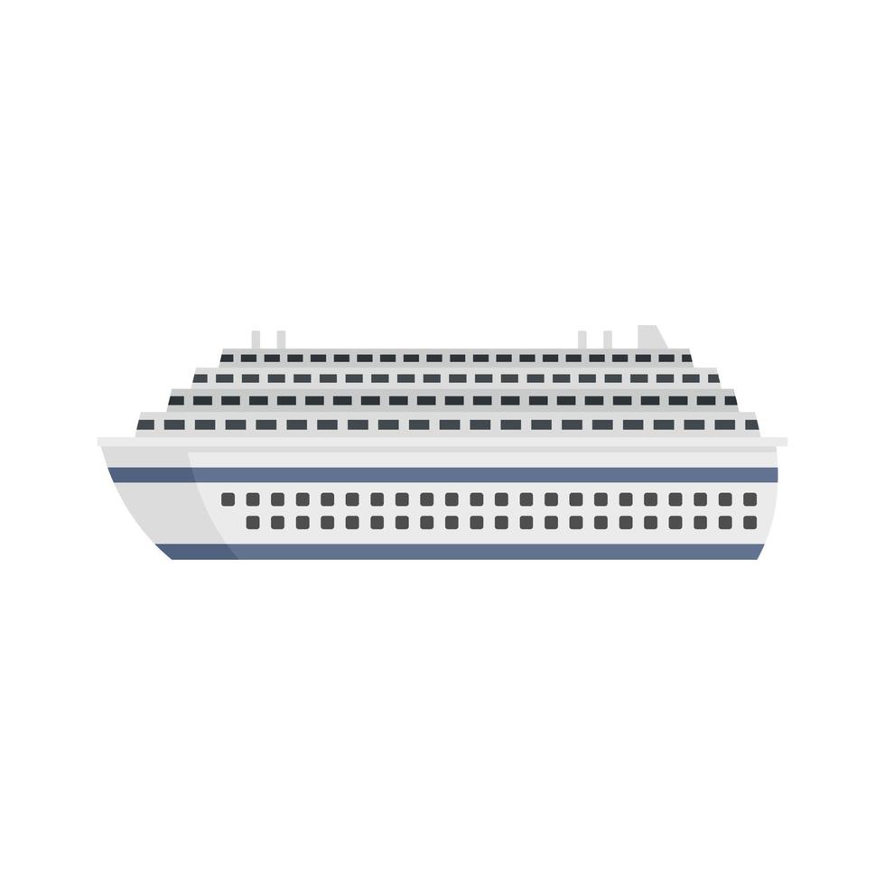 Transatlantic cruise icon flat isolated vector