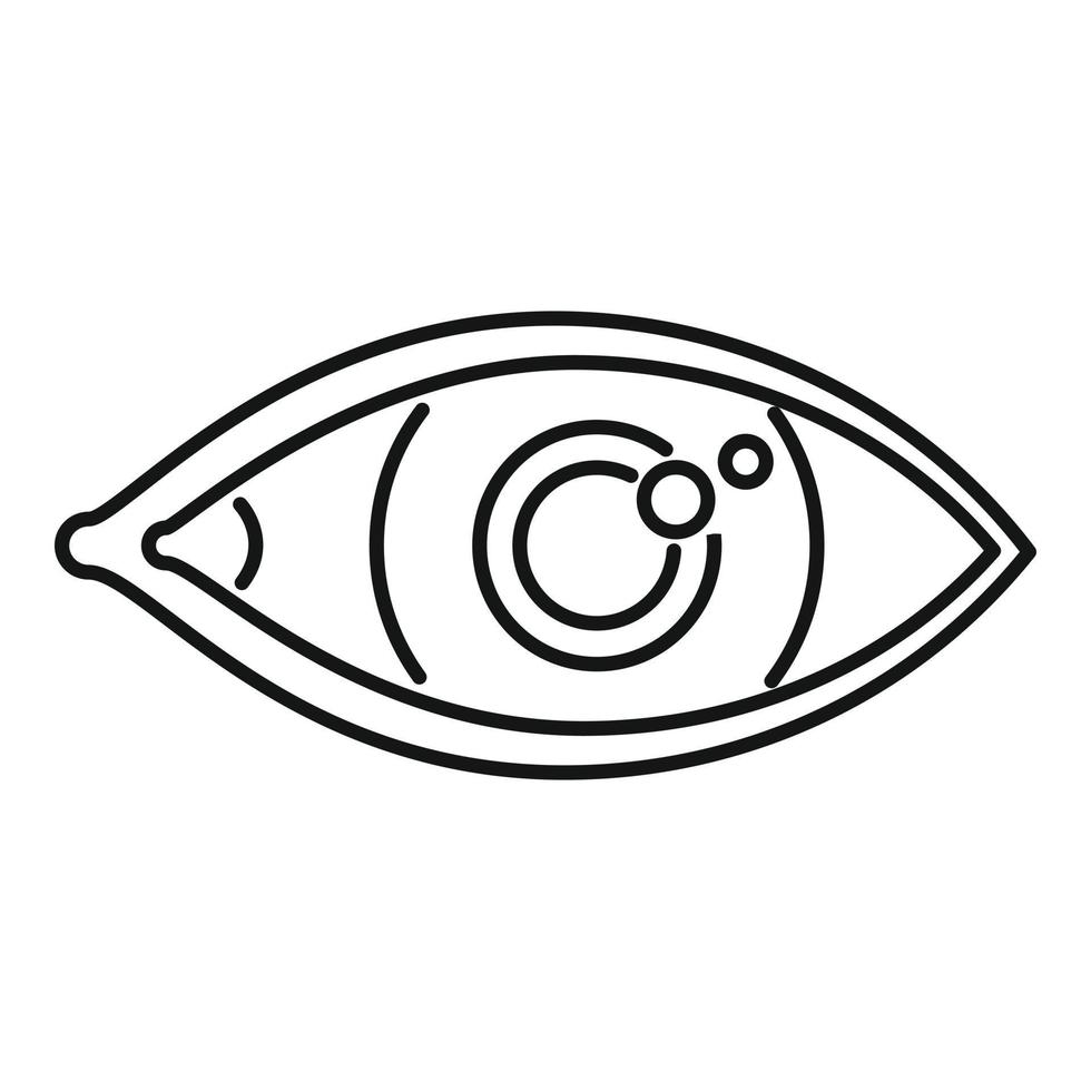 Circle eye icon outline vector. Male health vector