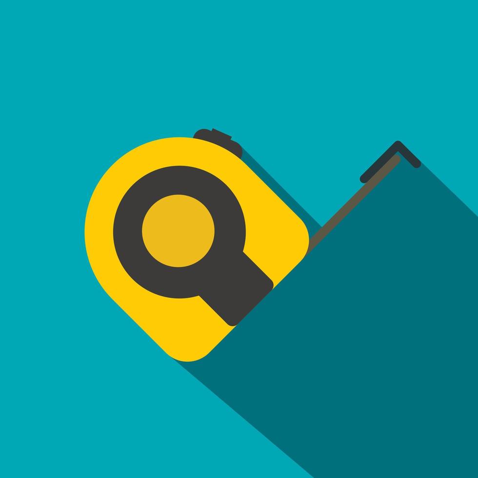 Roulette working tool icon, flat style vector