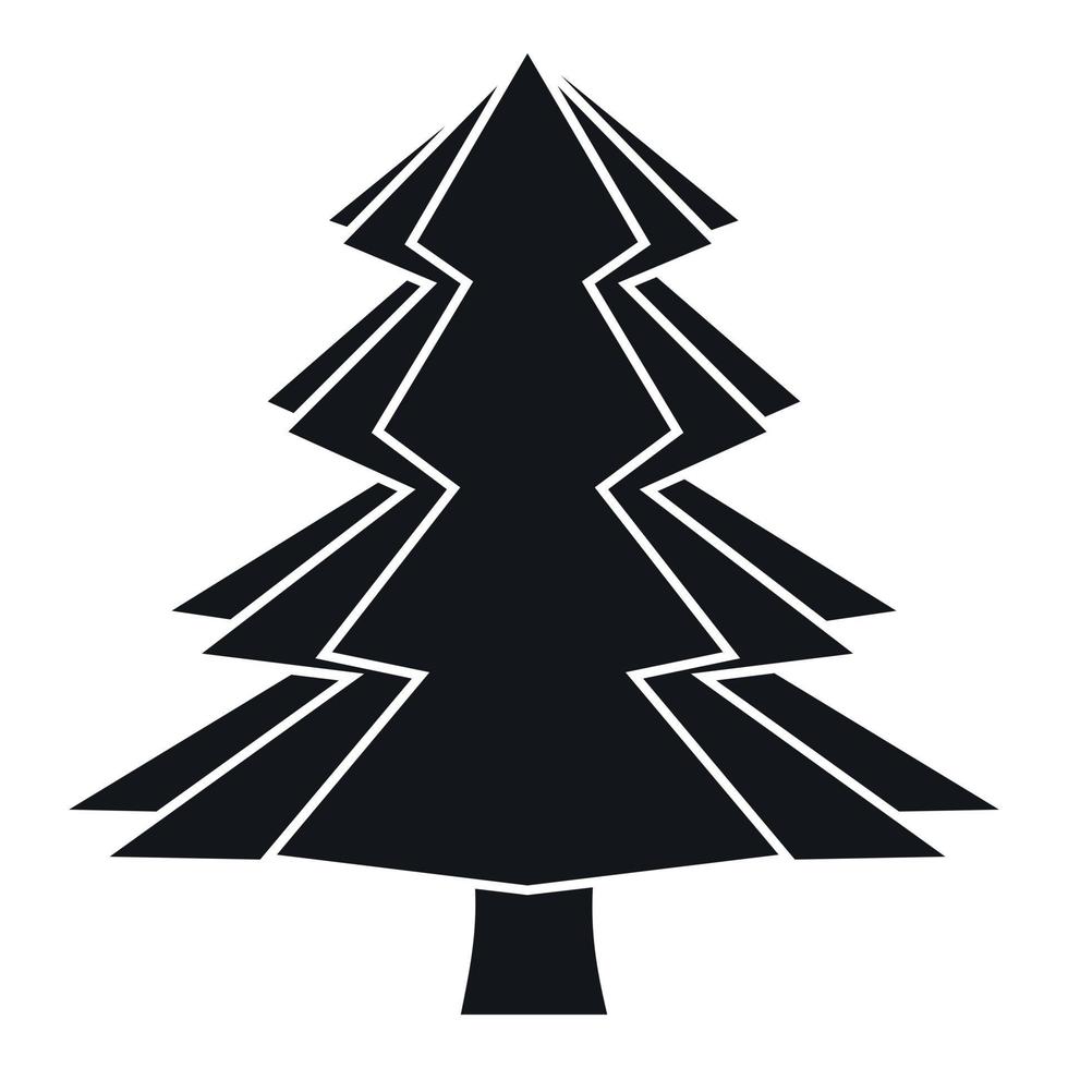 Fir tree icon, simple style vector