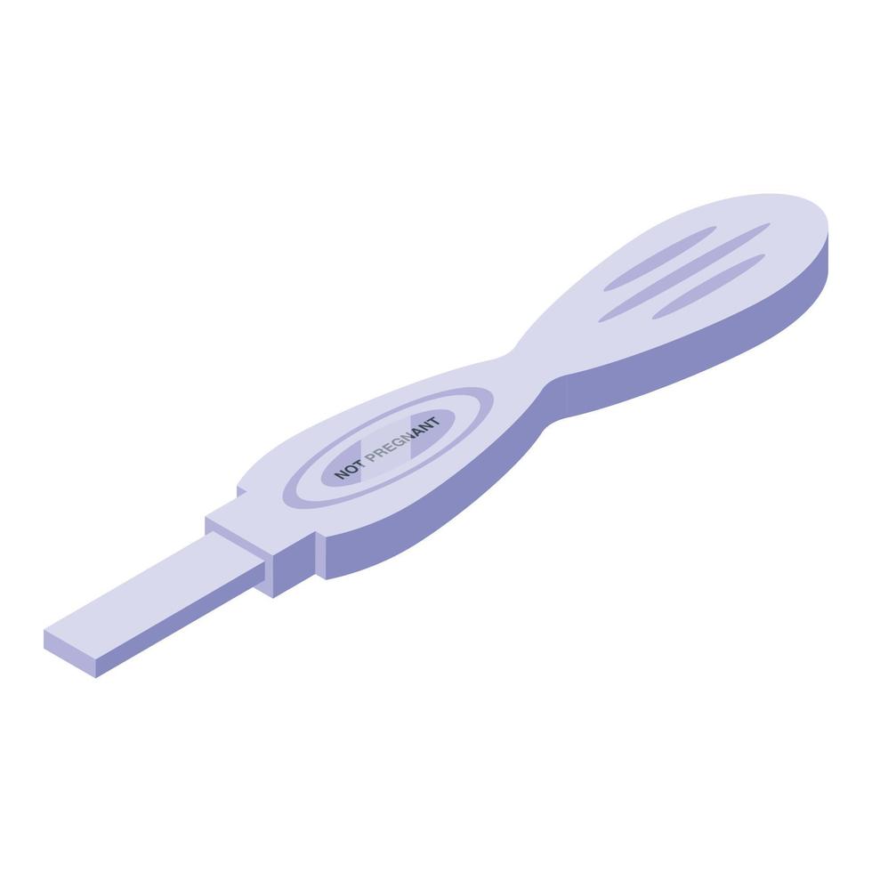 Woman pregnancy test icon isometric vector. Negative stick vector