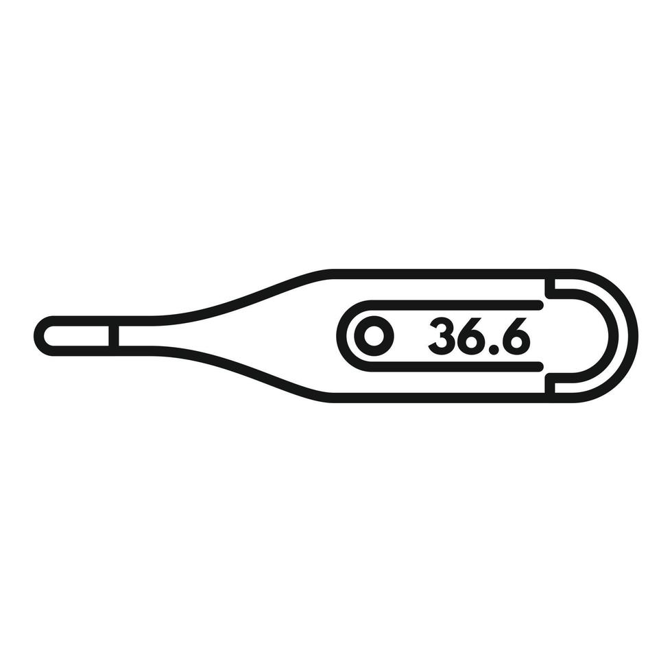 Digital thermometer temperature icon outline vector. Medical laser vector