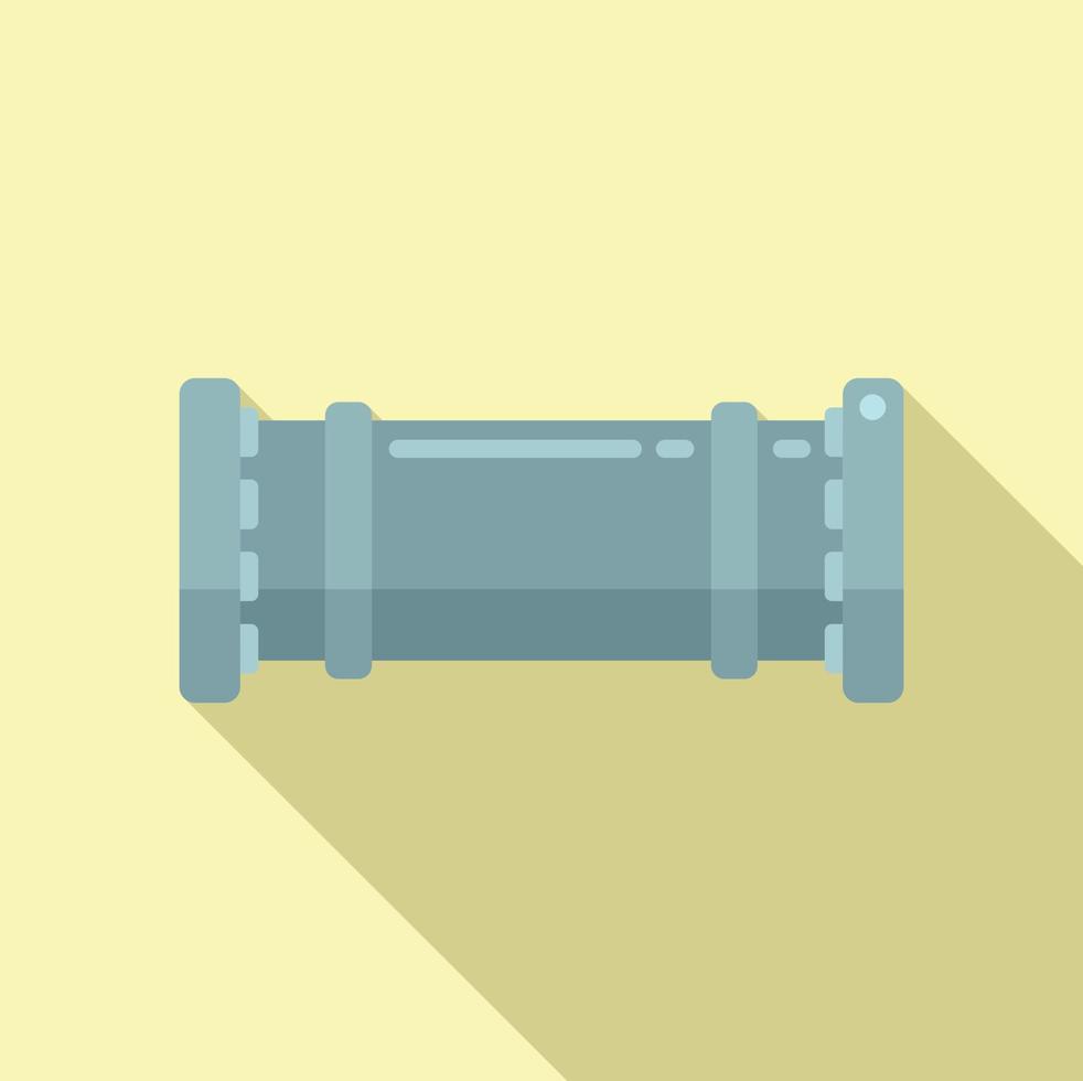 Pump connector icon flat vector. Water pipe vector