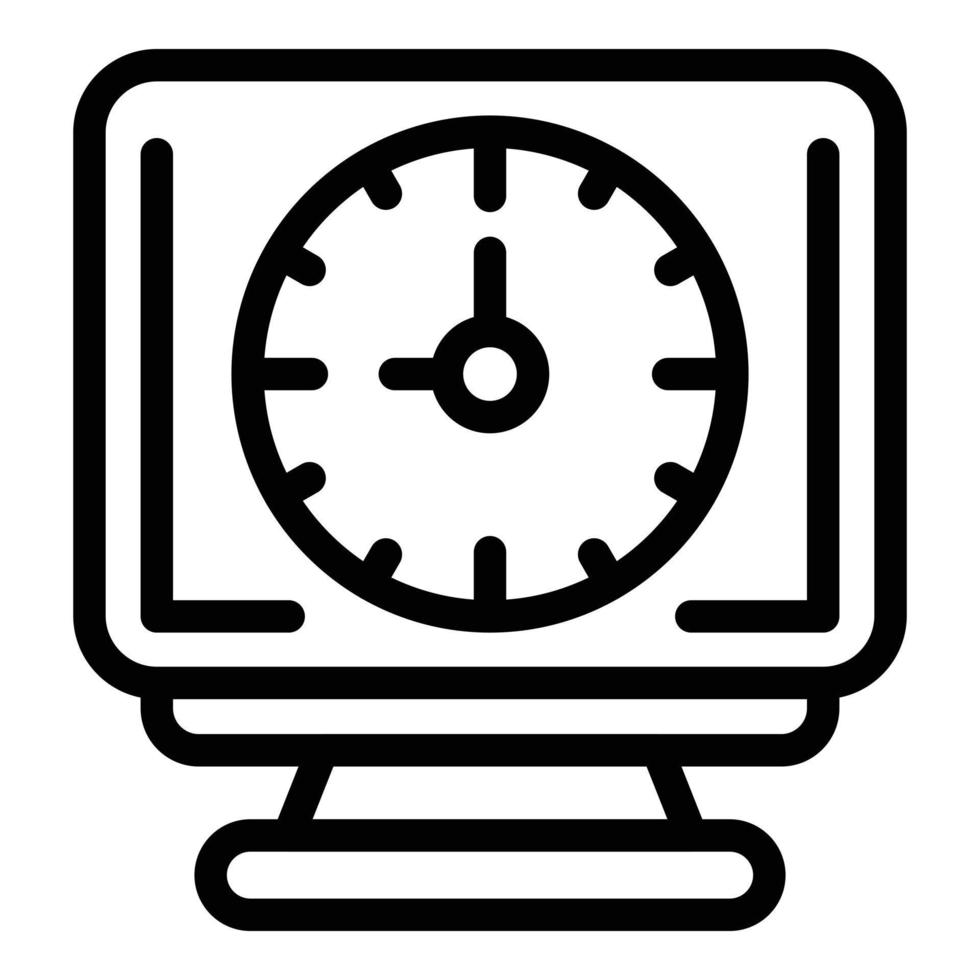 Timer digital detox icon outline vector. Social media vector