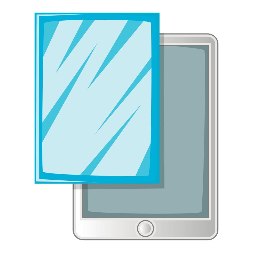Screen film for tablet icon, cartoon style vector