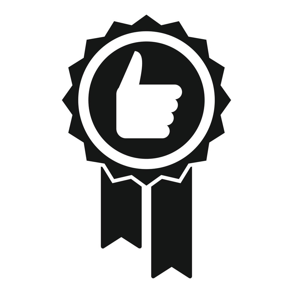 Rate thumb up icon simple vector. Customer trust vector