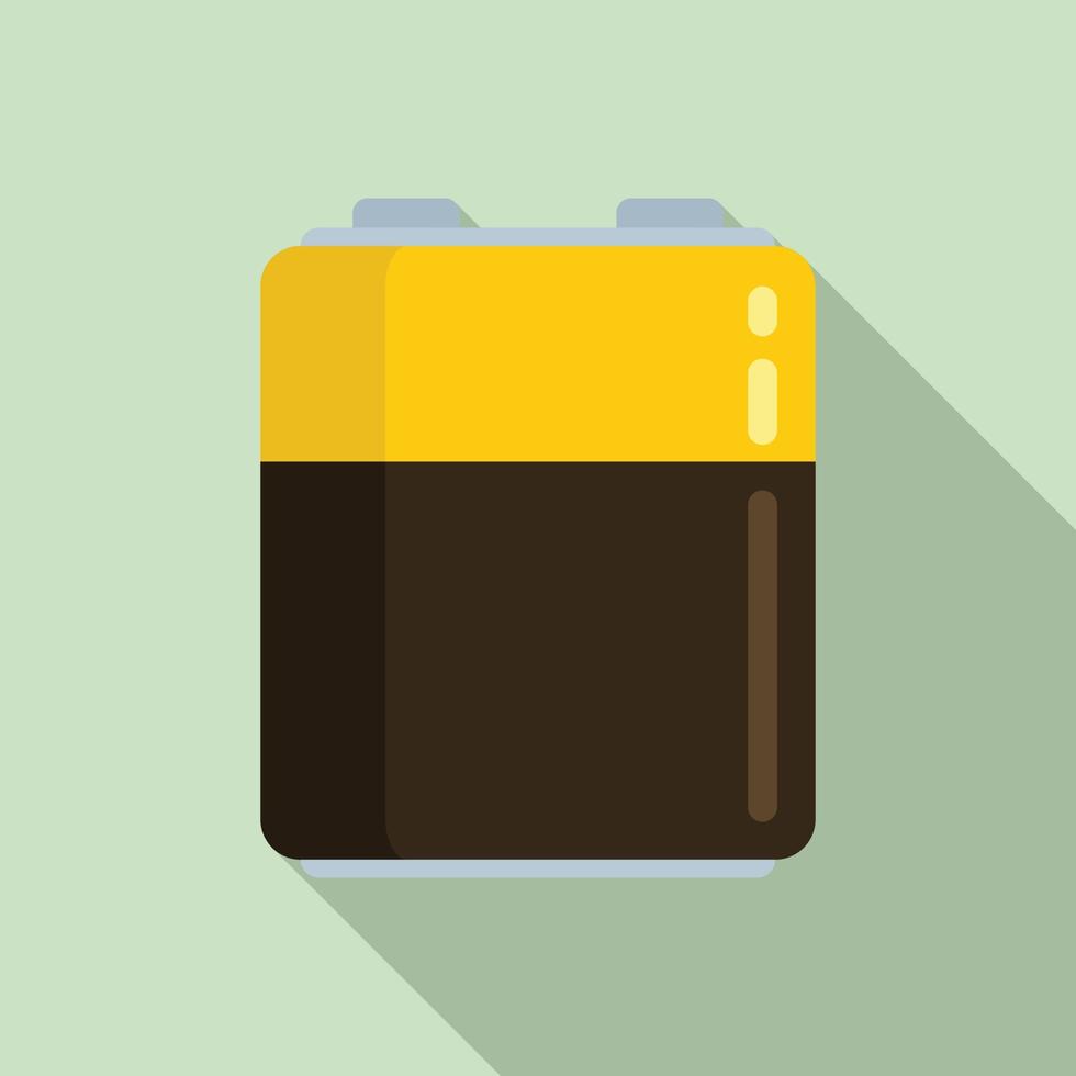 Empty battery icon flat vector. Charge battery vector