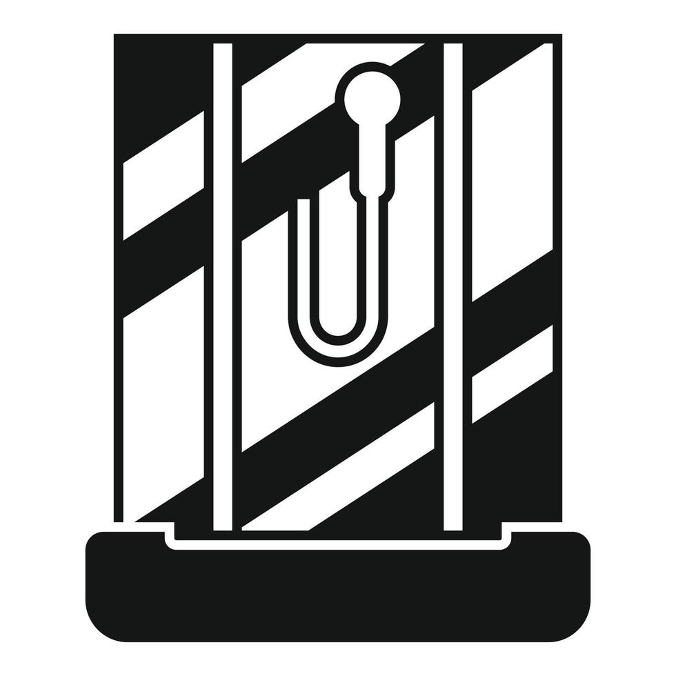 Bathroom cabin icon simple vector. Glass door vector