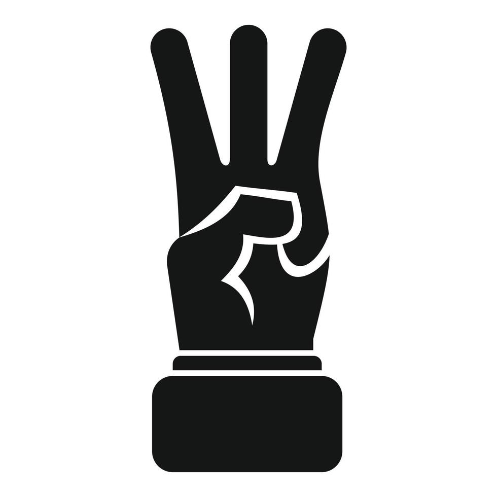 Rock hand icon simple vector. Pose sign vector