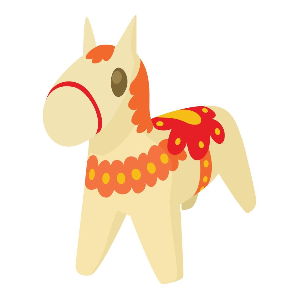 Toy horse icon , cartoon style vector