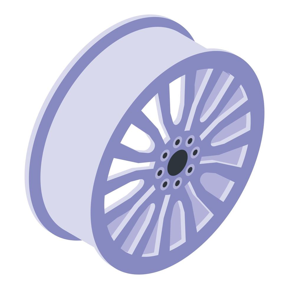 Aluminium wheel icon isometric vector. Car repair vector