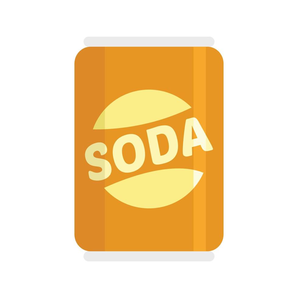 icono de lata de soda dietética vector aislado plano