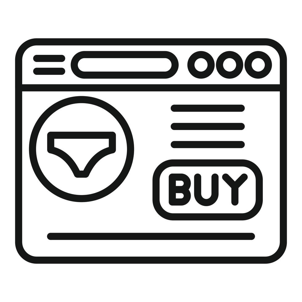 Web page shop icon outline vector. Sale card vector