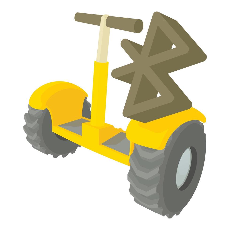 icono de conexión segway, estilo de dibujos animados vector