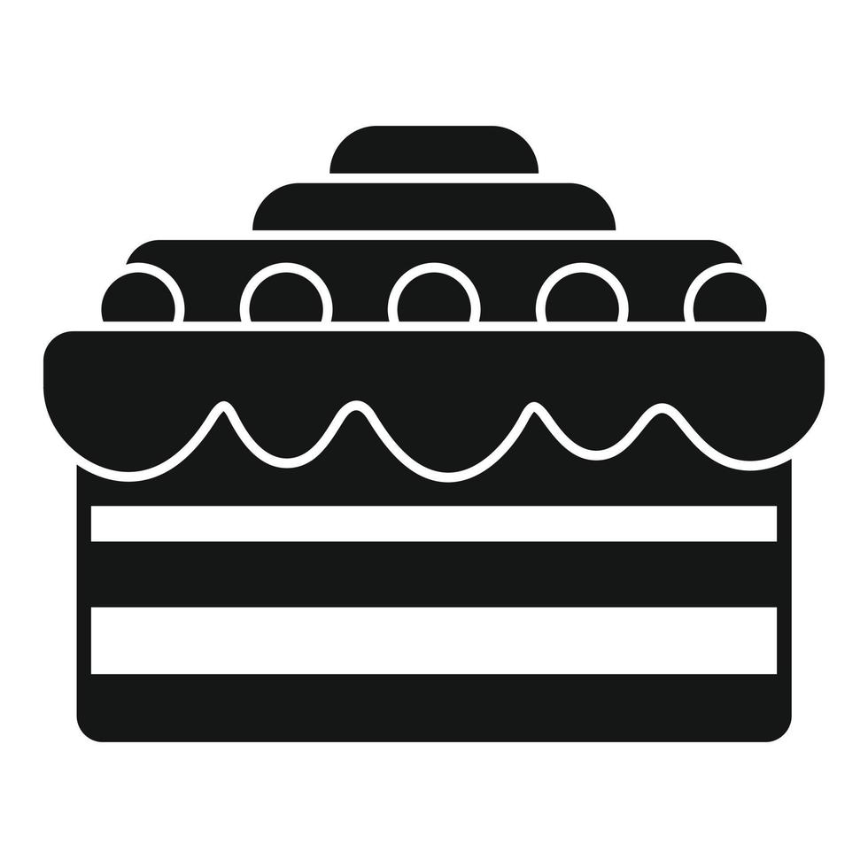 Sweet cake icon simple vector. Cream food vector