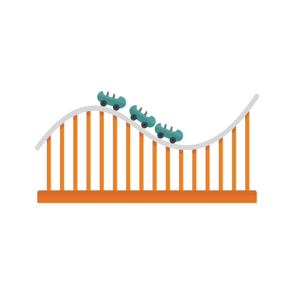 vector aislado plano de icono de montaña rusa de velocidad