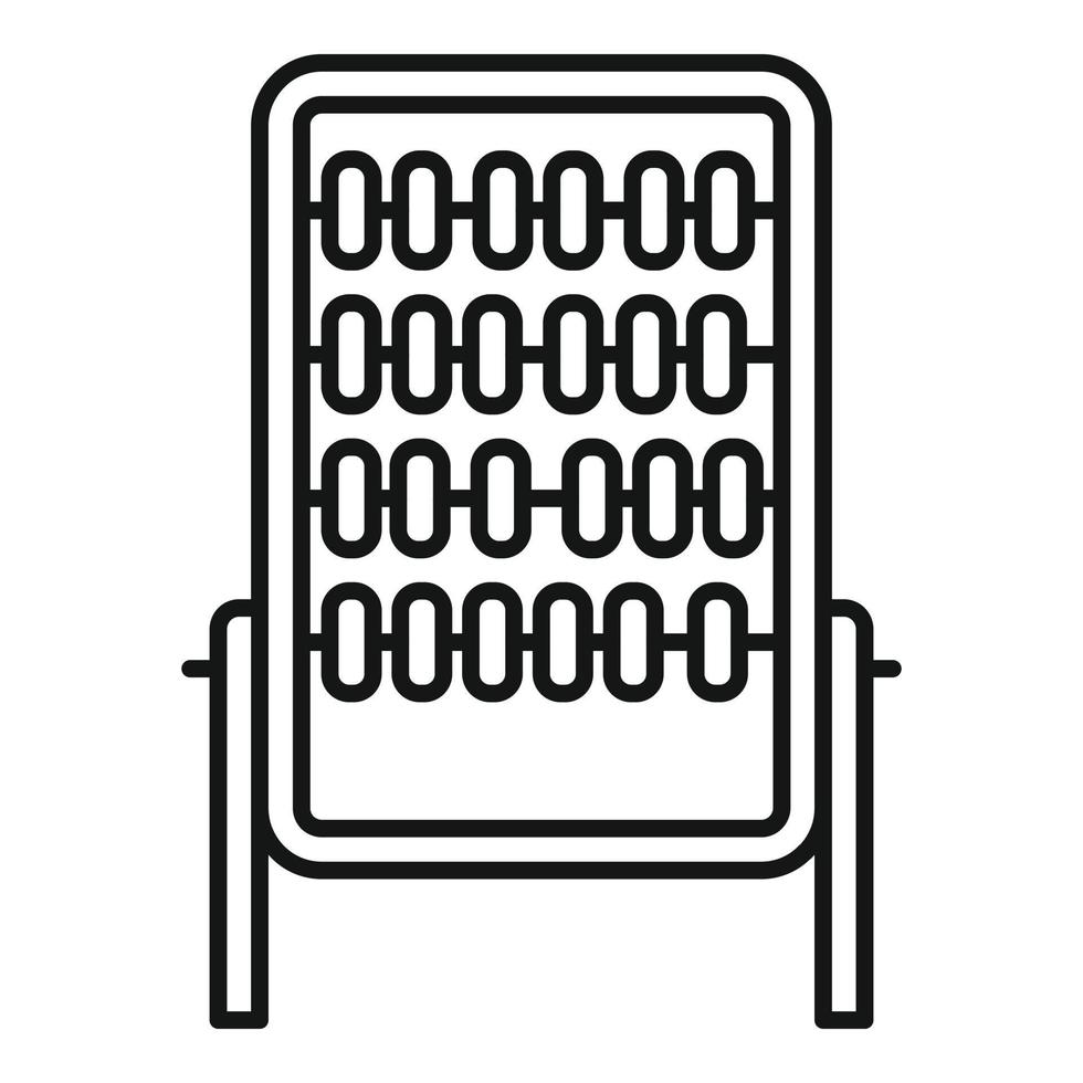 Mathematics abacus icon outline vector. Math calculator vector