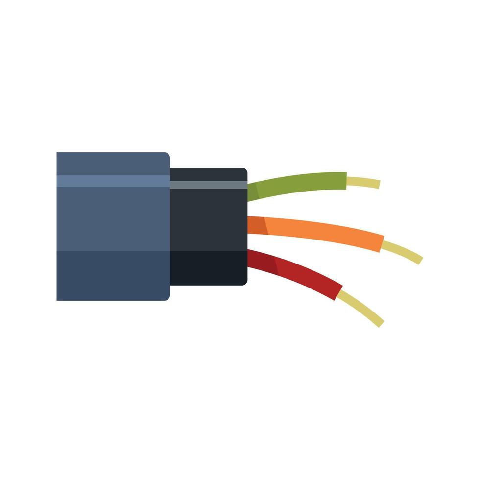 Optic cable icon flat isolated vector