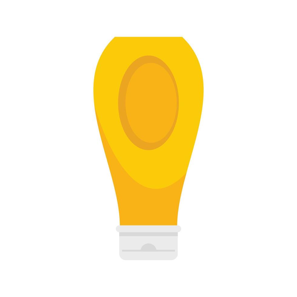 Condiment mustard bottle icon flat isolated vector