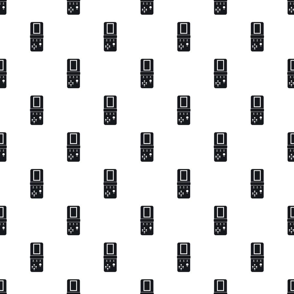 Tetris portable game pattern, simple style vector