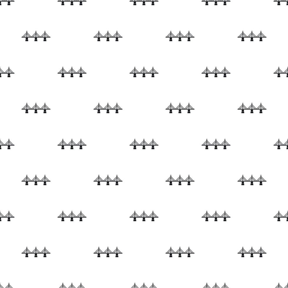 Bridge with triangular supports pattern vector